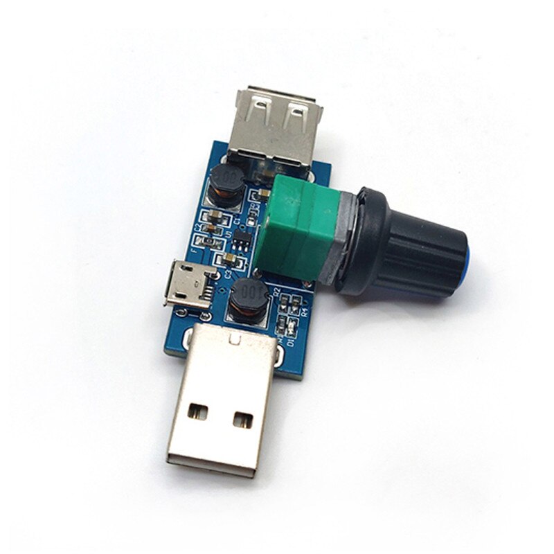 USB Fan Speed Controller Stepless Speed Controller Reducing Noise Multi-stall Adjustment Governor