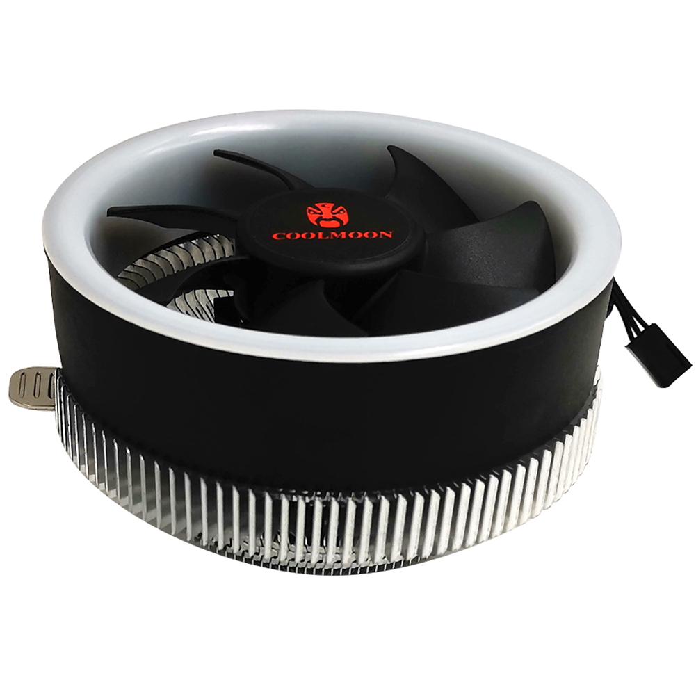 COOLMOON Q2 RGB LED Computer PC CPU-Chassis Kühlung Kühler Silent Lüfter 3 Pin CPU Fan Kühlkörper Kühler Universal für Inter AMD