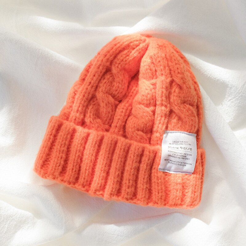 Warm Cashmere Knitted Beanies for Women Winter Hat Soft Cap Brand Ladies Wool Beanie Slouchy Gorras Cotton Hats: G