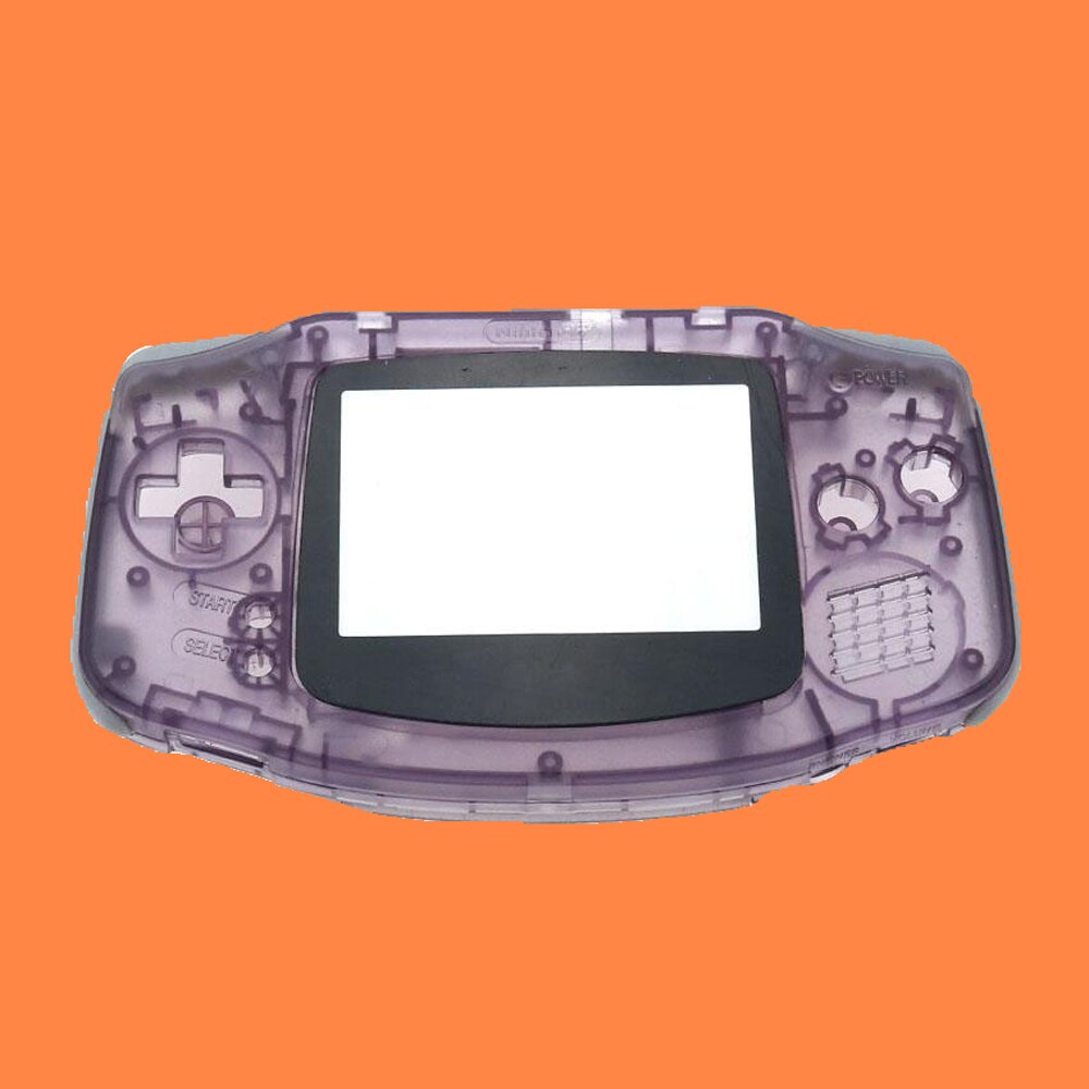 Full set housing shell cover case w/conductive rubber pad buttons+Screen Lens Protector for GameBoy Advance for GBA console: O