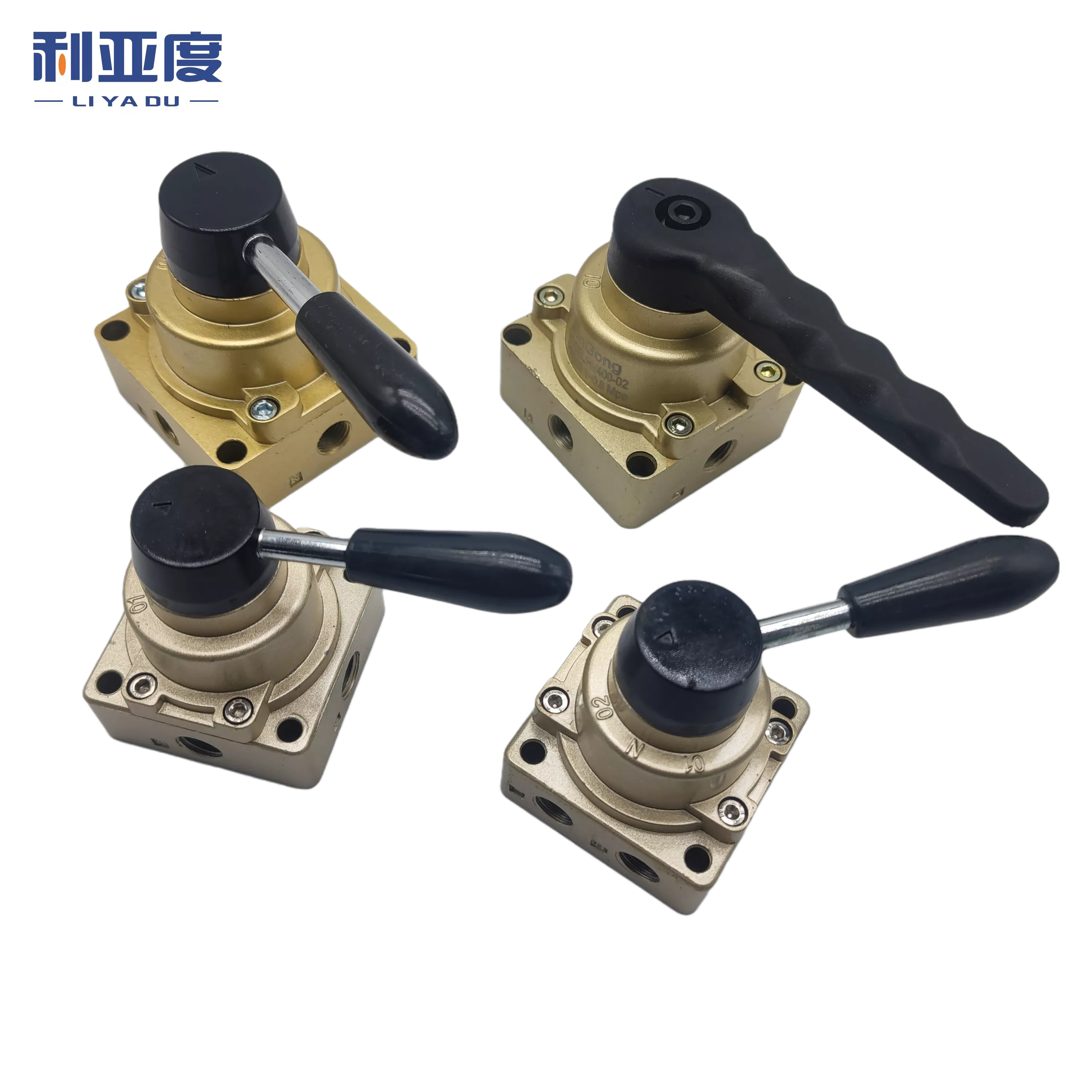 4 way 3 position manual valve Pneumatic Hand Operated Manual Operated Air Switch HV-02 03 04 HV-200B/D HV200-02 300-03 400-04