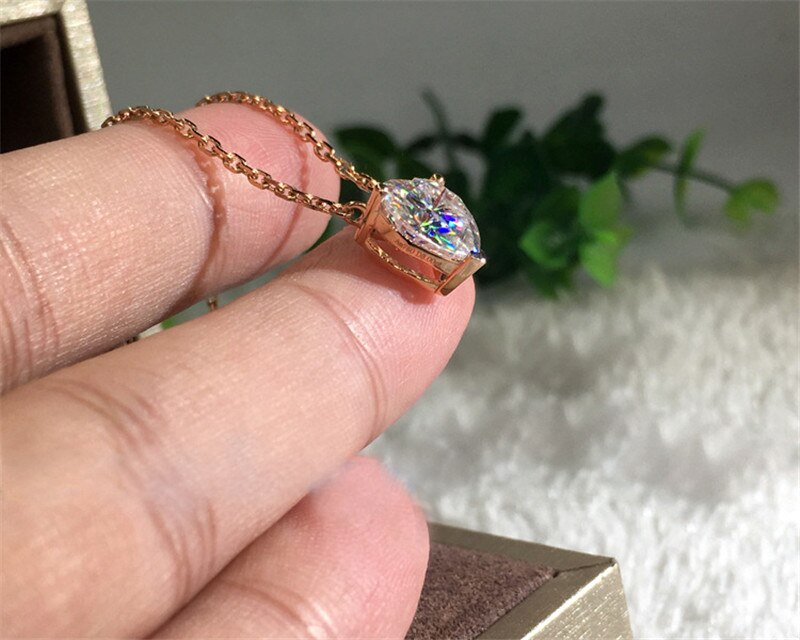 Hartvorm Hanger Echte Zilveren Kleur Bijou Aaaaa Cz Liefde Bruiloft Hangers Met Ketting Voor Vrouwen Bruids Sieraden