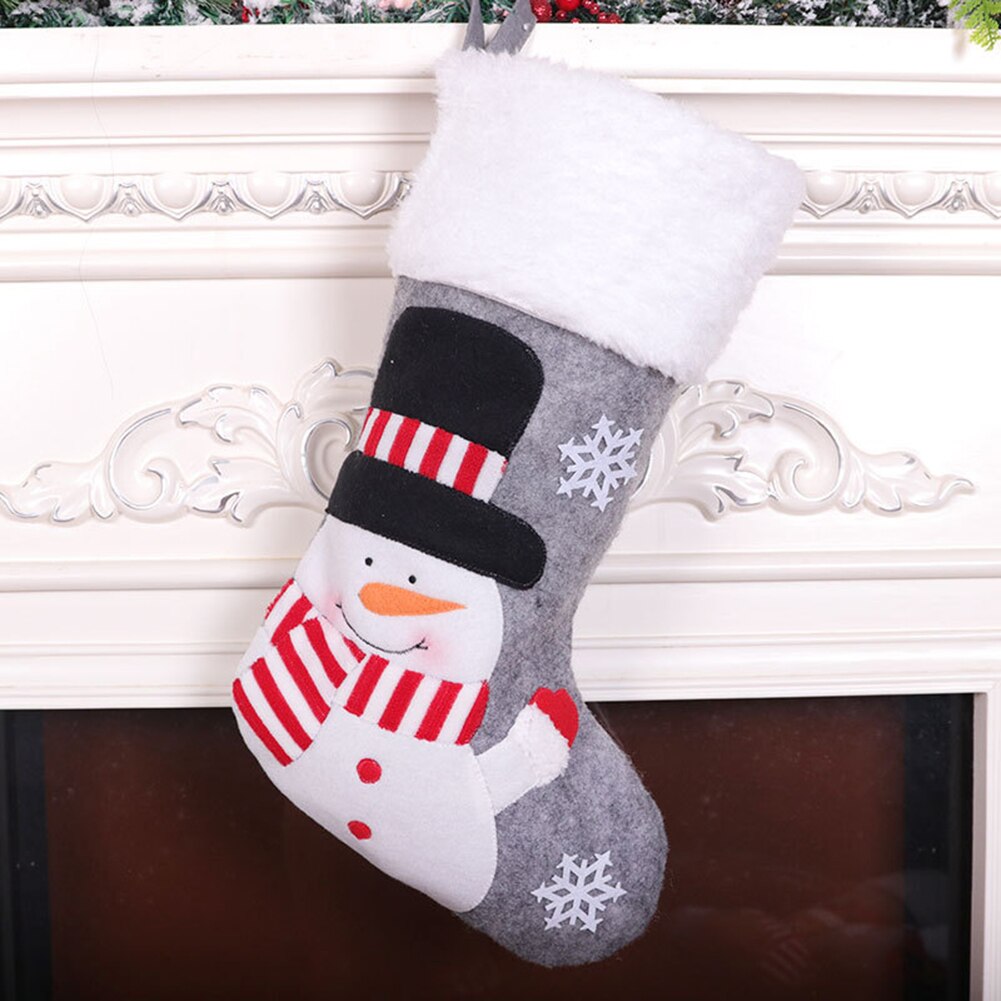 Kerst Ornamenten Grijs Kerstsok Bag Hanger Grote Party Tas Vilt Kerst Zak
