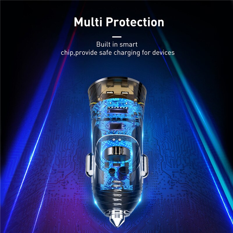 Mini Auto Usb Laders Adapter Snelle Lading QC3.0 Voor Iphone Samsung Xiaomi Huawei Usb Snel Opladen Voor Mobiele Telefoon Auto lader