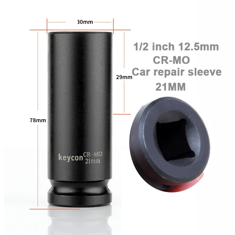 1/2 Inch 8-32mm Air Socket Adopter Universal Pneumatic Socket Wrench Head for Electric Impact Wrench Air Impact Wrench: 21MM