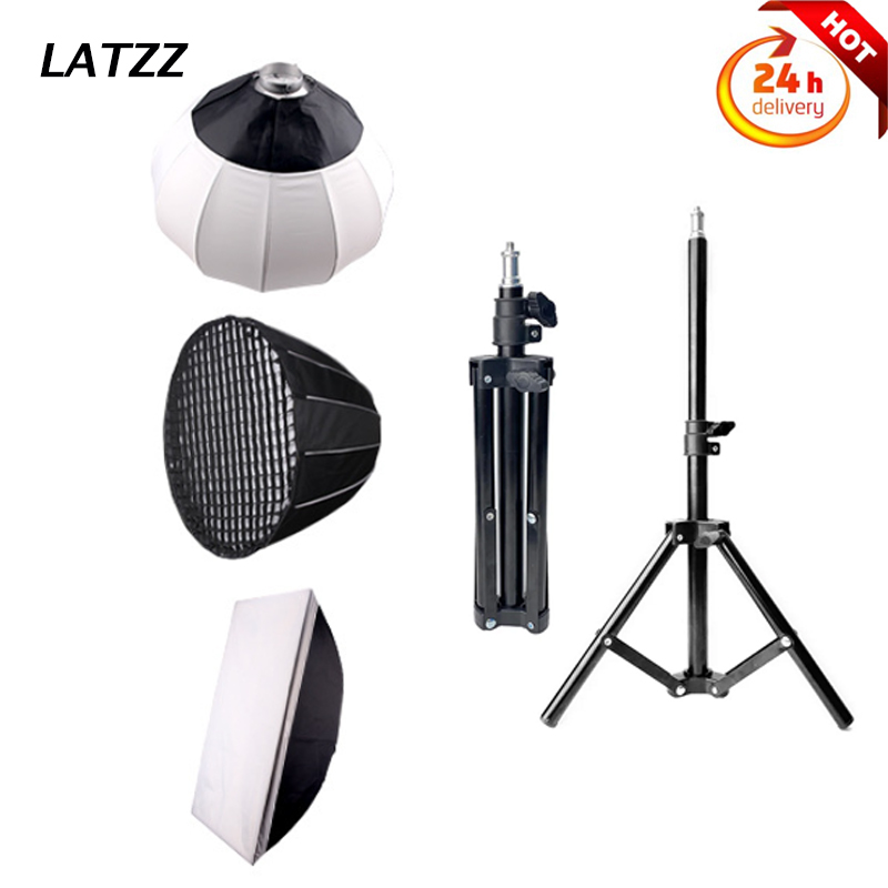 Latzz 500W/300W/400W Led Video Licht Accessoires, 60X90Cm Softbox,65Cm Lantaarn Softbox,90Cm Diepe Grille Softbox En Licht Statief