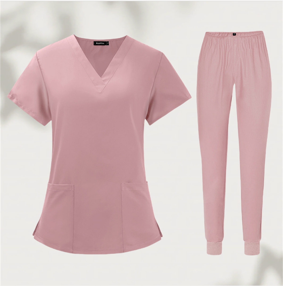 Kurzarm V-ausschnitt Anzug Frauen Solide Sommer Neue In Arbeit Kleidung Arzt Krankenschwester Pet Krankenhaus SPA Peeling Set Weibliche Medizinische Uniformen