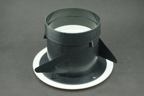 4 sztuk/partia darmowa wysyłka 70mm ABS z tworzywa sztucznego kratka wentylacyjna wylot 125mm Dia okrągły żaluzji kratki wentylacyjne pokrywa kołnierz