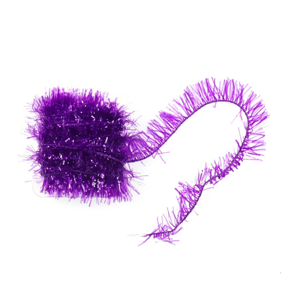 Bimoo 2 Bags 10mm Wide Crystal Flash Tinsel Hackle Flash for Fly Tying Streamer Egg Fly Salmon Fly Trout Salmon Lures