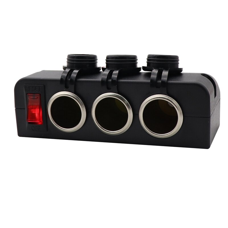 3 Way Auto-Sigarettenaansteker Splitter Charger Power Adapter 12/24V