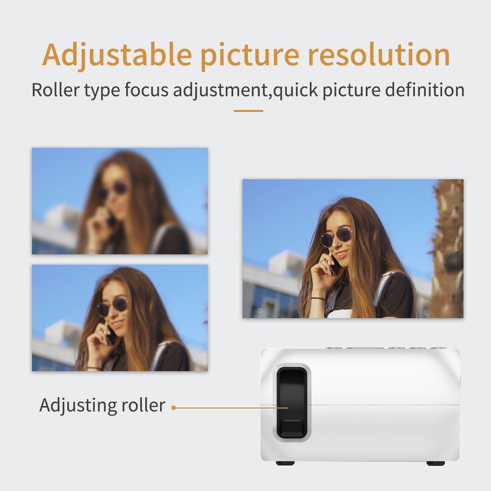 Aibecy YG320 Mini Portable LED Projector 1080P Supported 600 Lumens Multimedia Home Theater Video Projector Remote Control