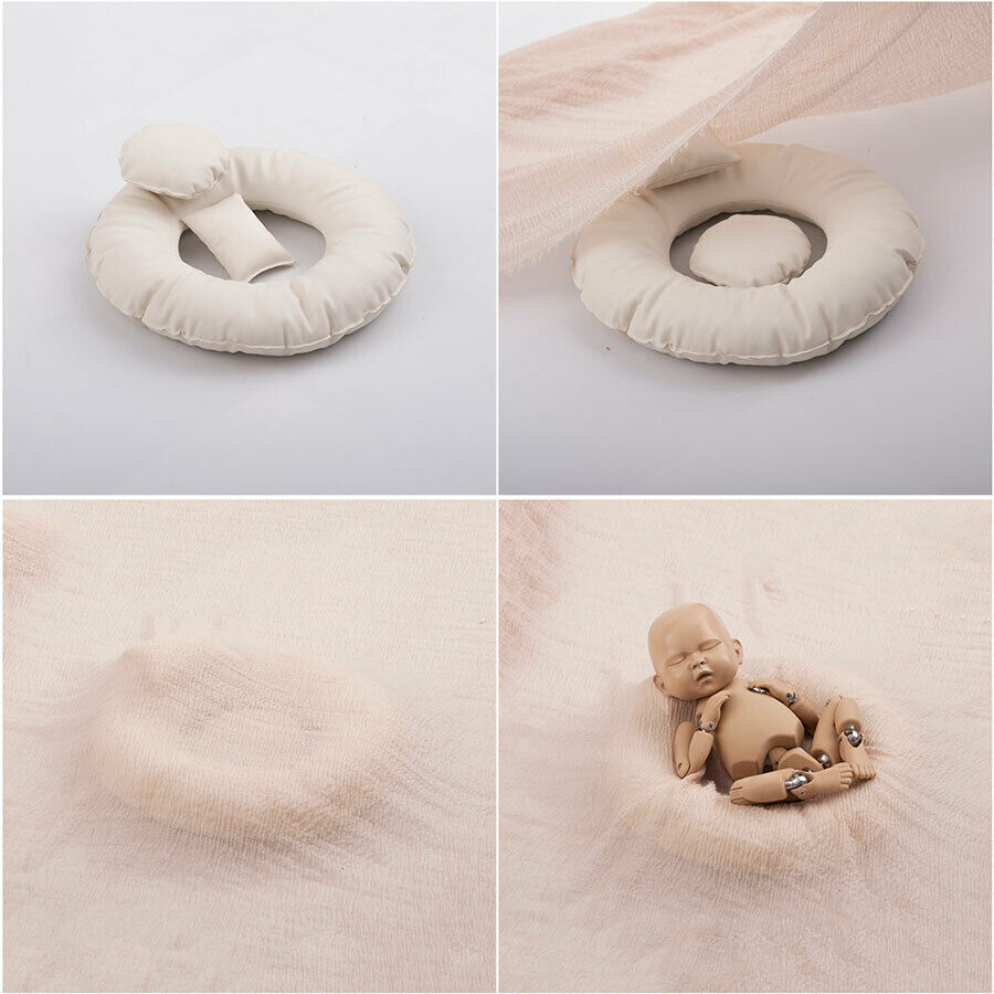 3 st o-kudde nyfödda fotografi rekvisita beanbag kuddar spädbarn foto rekvisita för studio poserar boet kudde