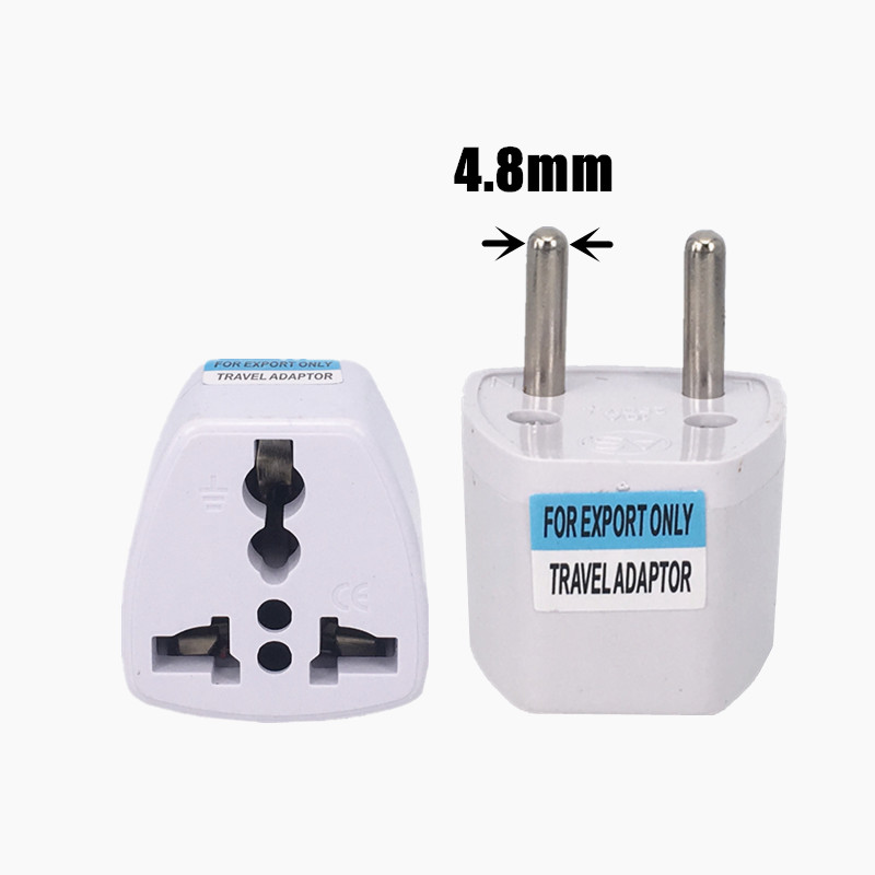 Adaptateur de prise de courant universel Kr, prise de voyage américaine, européenne, AU, ue à US, royaume-uni, USA, israël, brésil, japon, corée: EU 4.8MM Plug