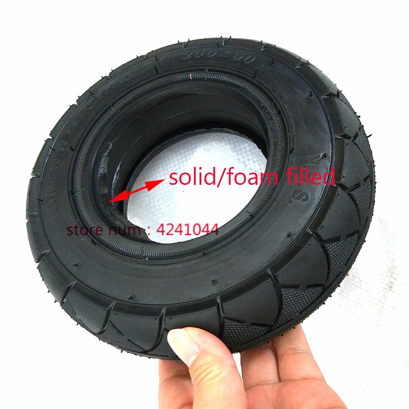 Neumático de moto eléctrica 200x50 (8x2) 8 "Scooter Eléctrico E100 E125 E200 Scooter sólido/neumático relleno de espuma 2 colores seleccionables