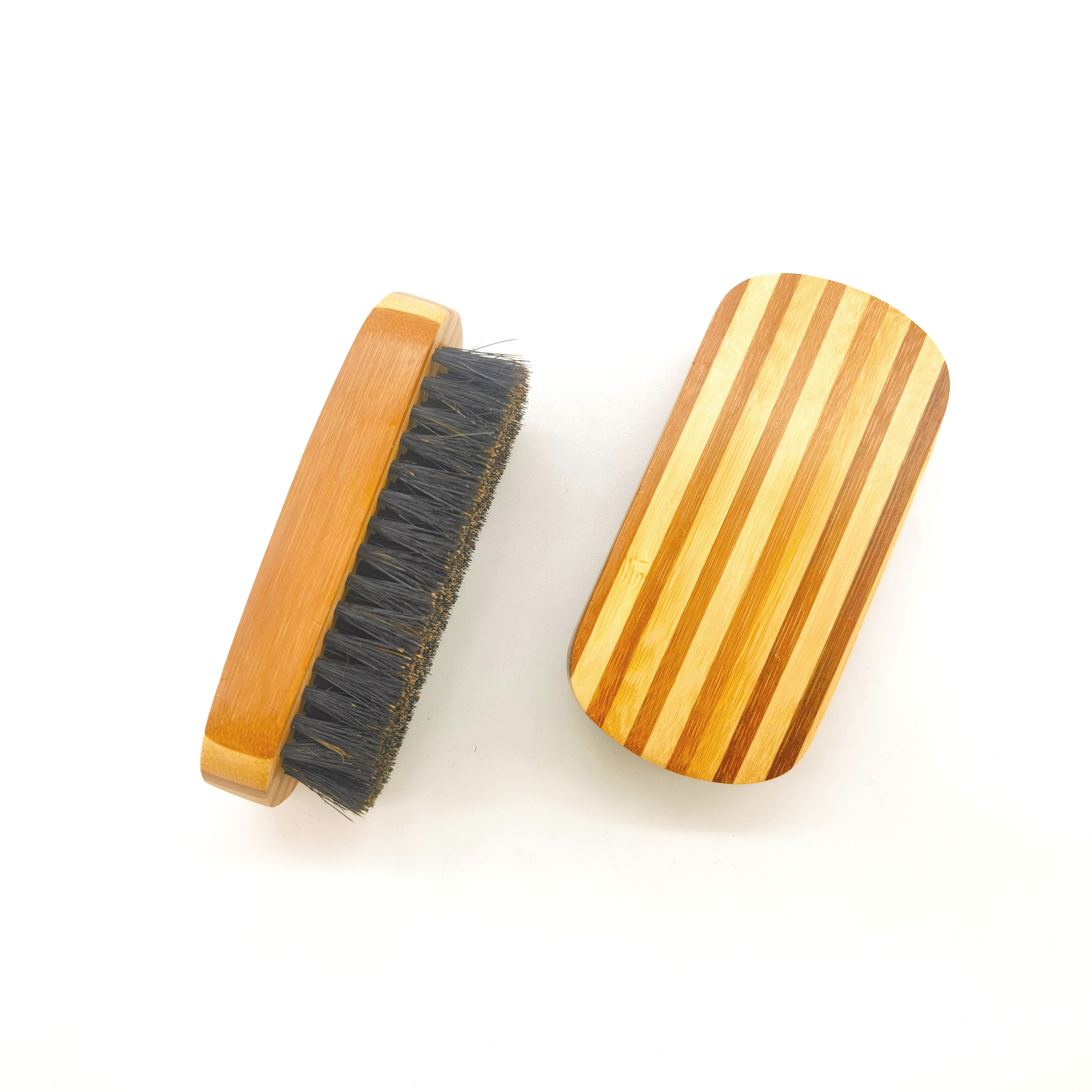 Natuurlijke Houten Varkenshaar Baard Borstel Voor Mannen Baard Snor Gezichtsbeharing Grooming Styling Vormgeven Handgemaakte Kam Borstel Mannelijke Kit: Bruin