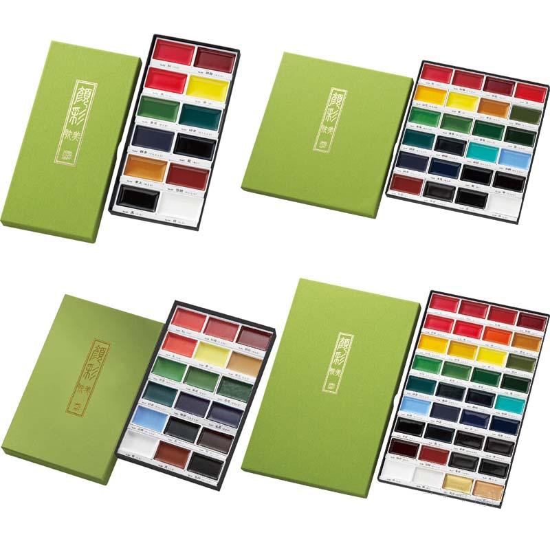 Kuretake – ensemble de peinture à l'aquarelle solide 24/36/48, se dissout rapidement la couleur de la peau, peinture pigmentée professionnelle, fournitures d'art