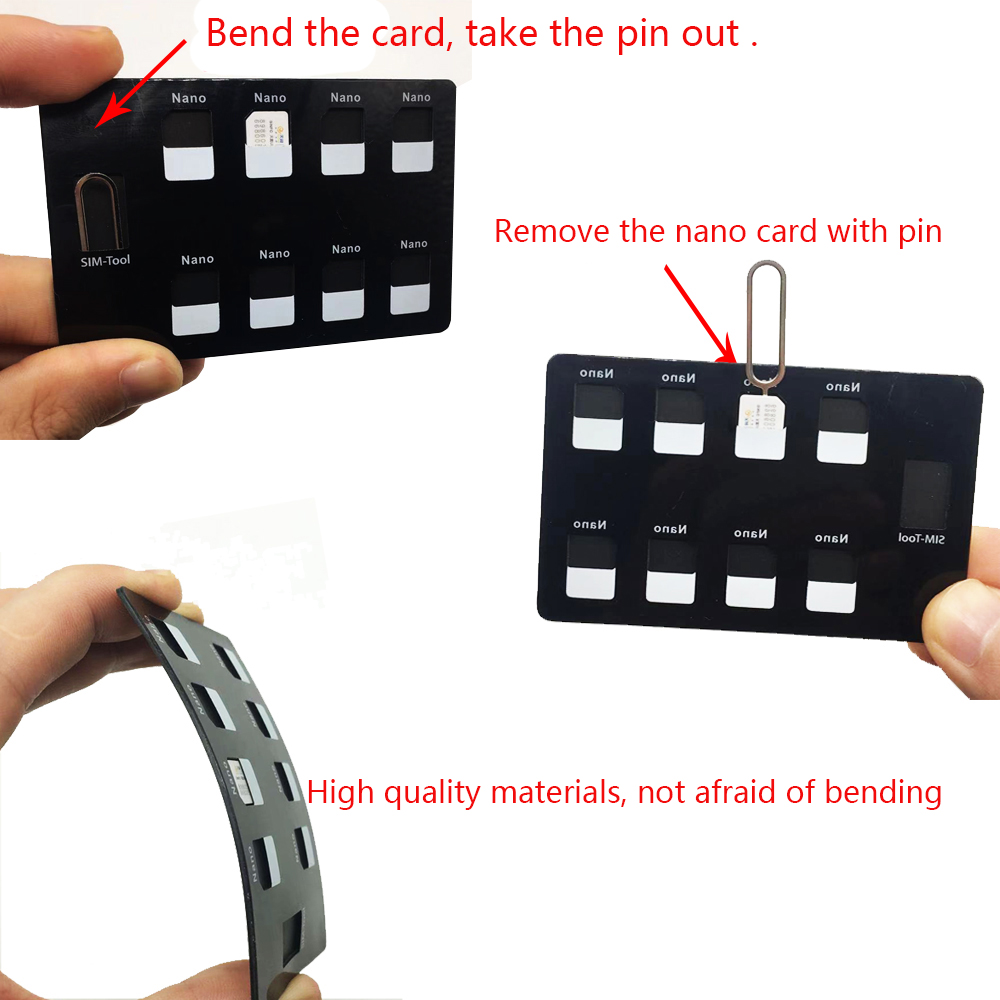 Soporte para tarjeta Nano y pin, capacidad para 8 tarjetas Nano y pin para teléfono