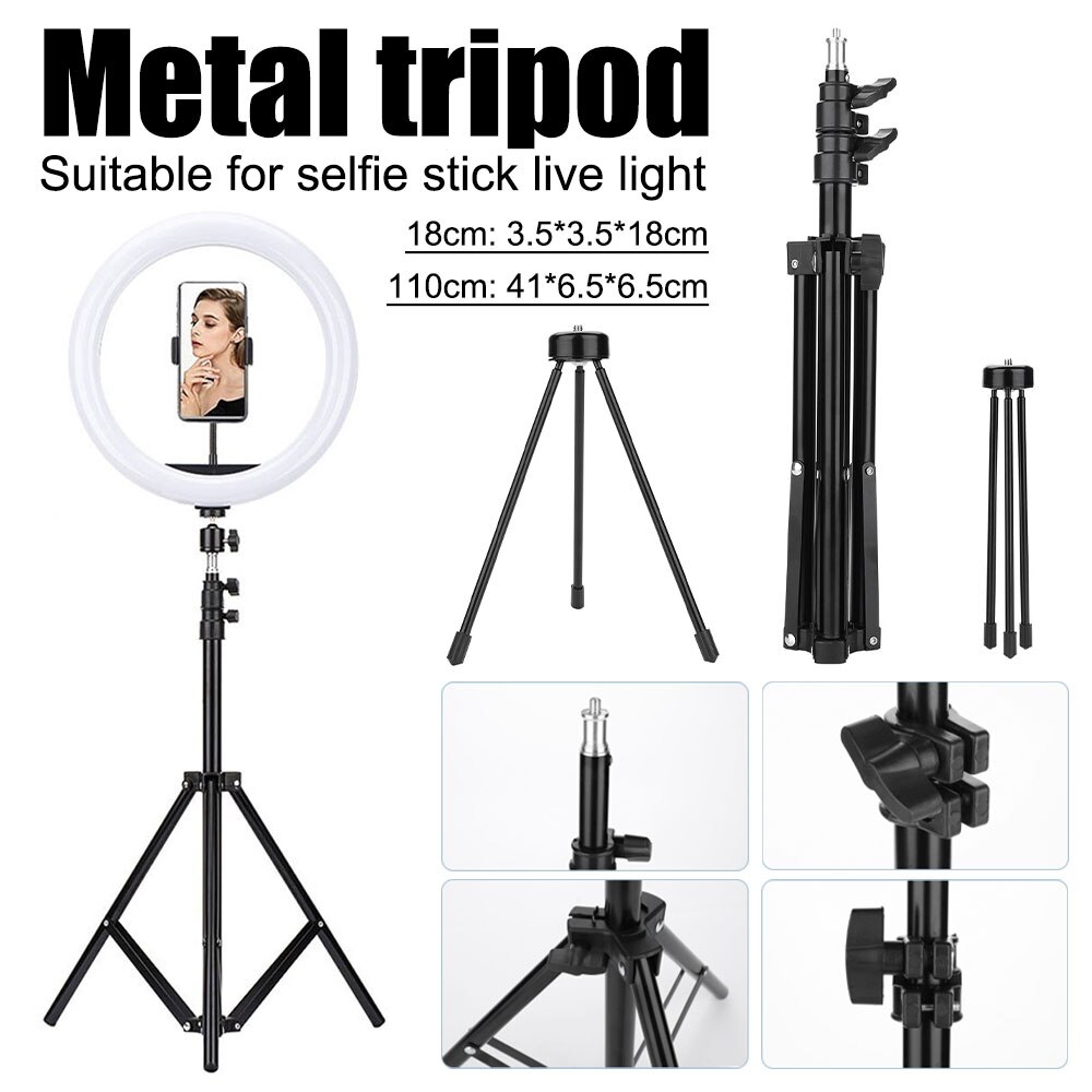 Draagbare Multifunctionele Professionele Camera Telefoon Statief Metalen 1/4 "Schroef Camera Telefoon Statief Selfie Stok Bracket Mount Houder