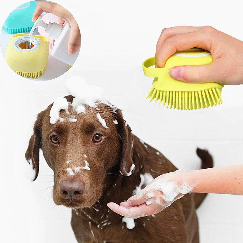 Bathroom Puppy Big Dog Cat Bath Massage Gloves Brush Soft Safety Silicone Pet Accessories for Dogs Cats Tools Mascotas Products