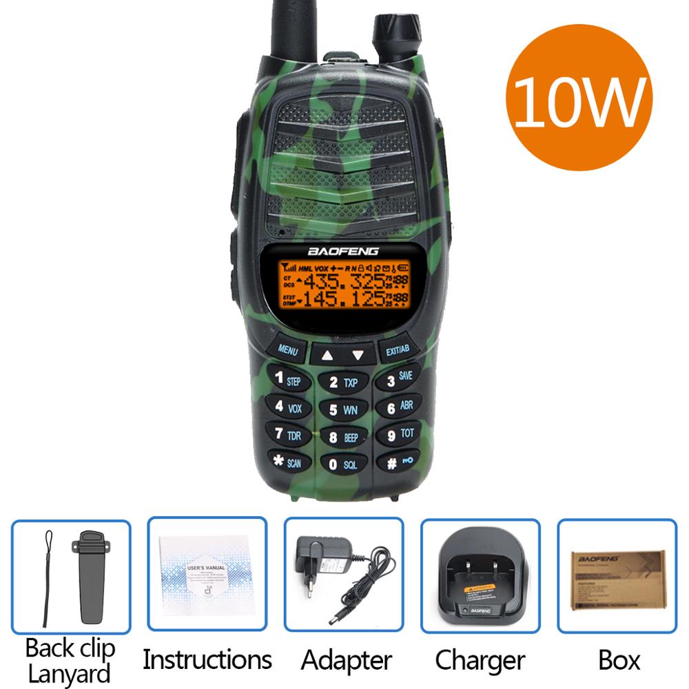 Baofeng – walkie-talkie Portable 10W UV-X10 mAh 2-PTT double bande VHF UHF chargeur USB 30km Ham CB Radio 2 voies émetteur-récepteur 8800