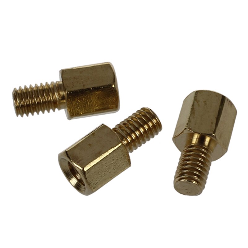 50 st mässing skruv pcb avstånd sexkantiga distanser  m3 hane x  m3 hona 5mm