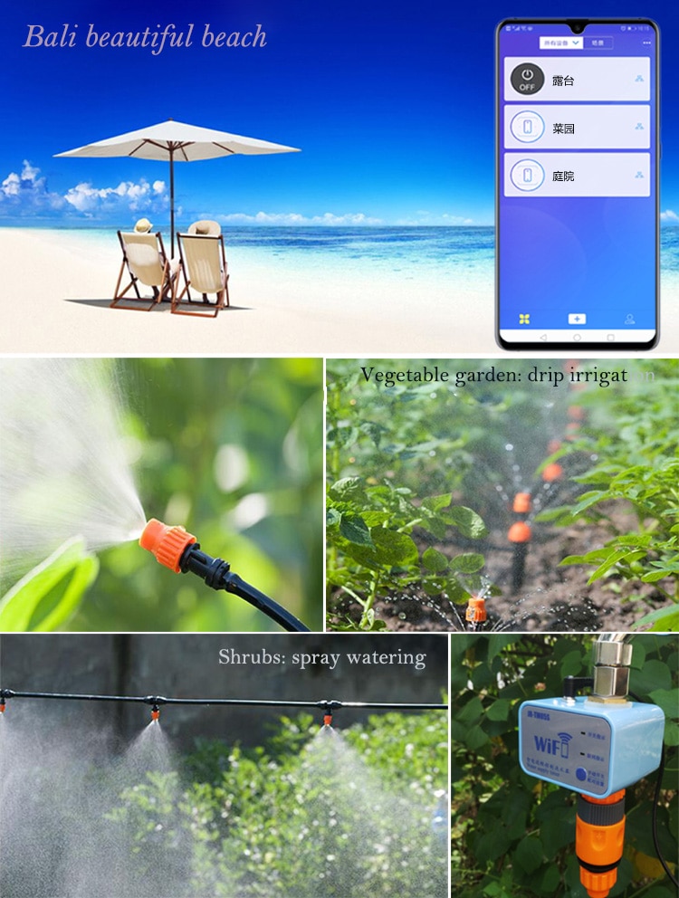 Wifi controller haven vandtimere intelligent telefon fjernbetjening vandingstimer automatisk vanding sprinkler system