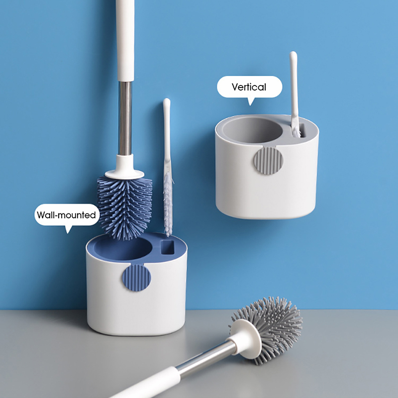 Tpr Silicone Toiletborstel Muur Gemonteerde Staande Wc Schoonmaken Gereedschap Met Base Home Borstel Badkamer Accessoires
