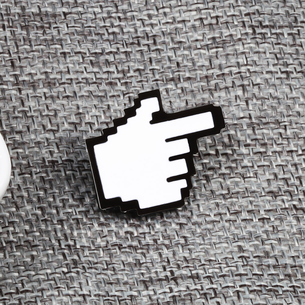 Klassieke Cursor Pixel Pijl Gebaar Email Pinnen Witte Computer Raam Muisaanwijzer Badges Broche It Worker Punk Sieraden Pin Cadeau