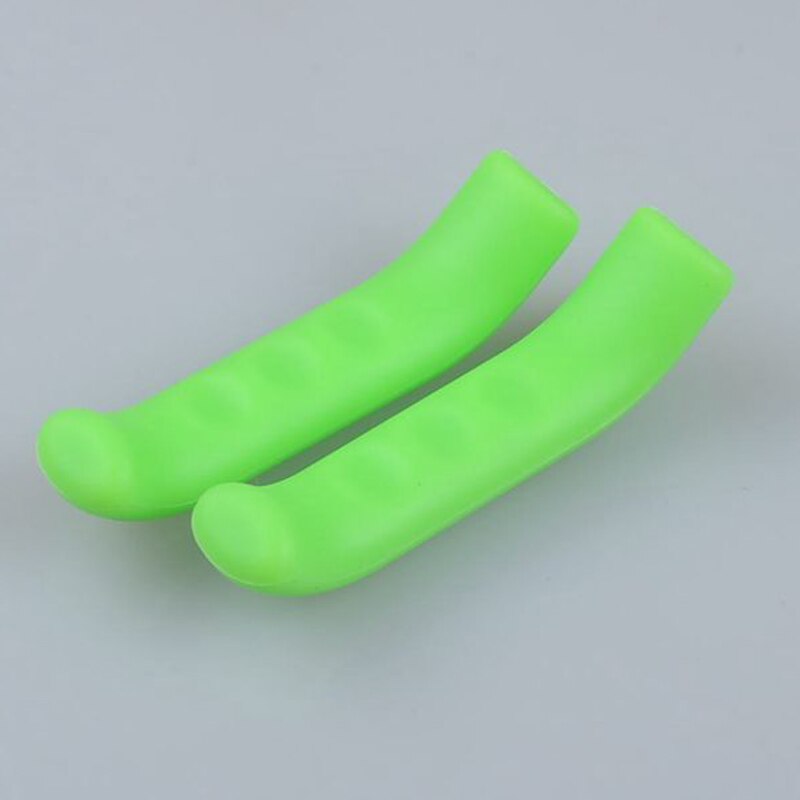 1 Paar Silicone Fiets Lever Grips Protectors Anti-Slip Fiets Remhendel Handvat Mouw Mtb Bike Fietsen Siliconen Rem cover Mc: green