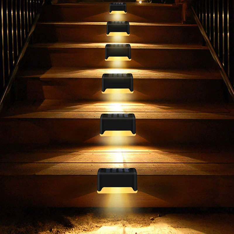 1/4 Stuks Solar Dek Licht Outdoor Waterdichte Zonne-energie Tuin Lampen Voor Reling Trappen Stap Hek Yard patio Pathway