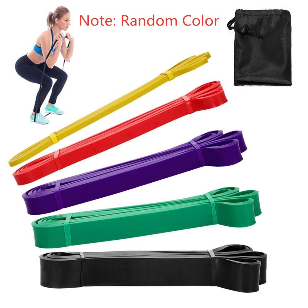TOMSHOO Resistance Band Set Gym Strength Training Rubber Loops Band Workout Fintess Exercise Bands Door Anchor Ankle Strap: Resistance Bands 4