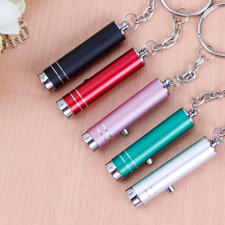 Mini Aluminum UV Flashlight LED Ultra Violet Light Torch Keychain Pocket PenLight Lamp with Battery for Marker Checker Detection