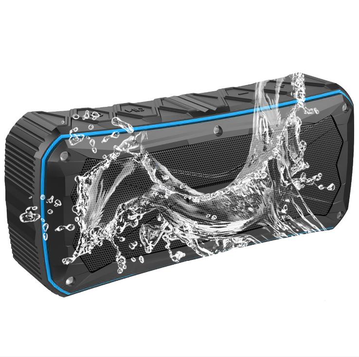 outdoor portable waterproof Bluetooth speaker with strong bass IP66: Blue