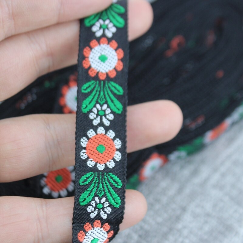 2 yards/lot japon doux Kawai style fille cheveux boucles d'oreilles et un chapeau de paille garni dentelle tissé jacquard sangle bricolage Zakka ruban: C 1.5CM