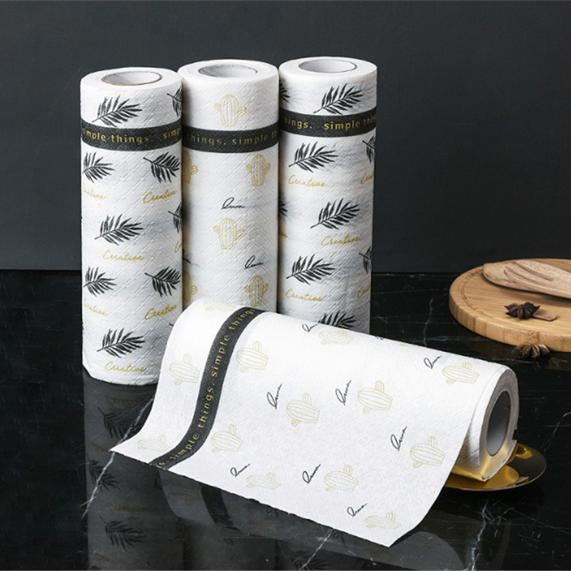 Kitchen Dishwashing Paper Towels Tearable Disposable Wipes Water-absorbing Oil-absorbing Wet and Dry Kitchen Paper Lazy Paper