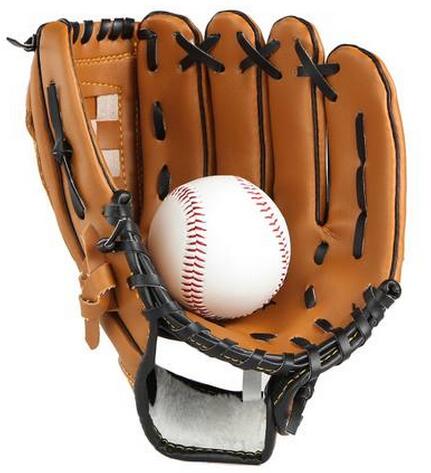 For Children 10.5&quot; Artificial leather Pitcher gloves Baseball gloves: Yellow