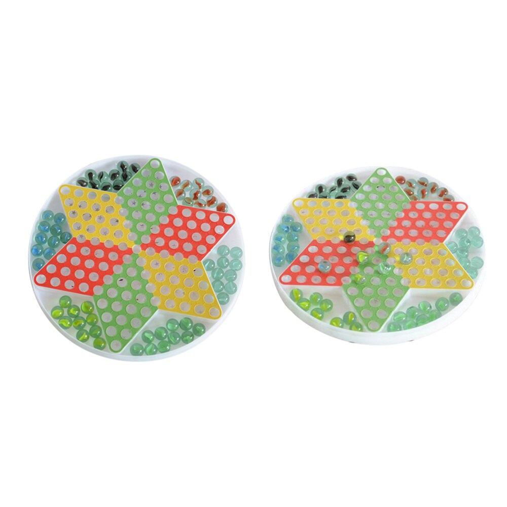 Glass Bead Checkers Educational Game Interactive Flying Chess Intelligence Trainer for Kids Children