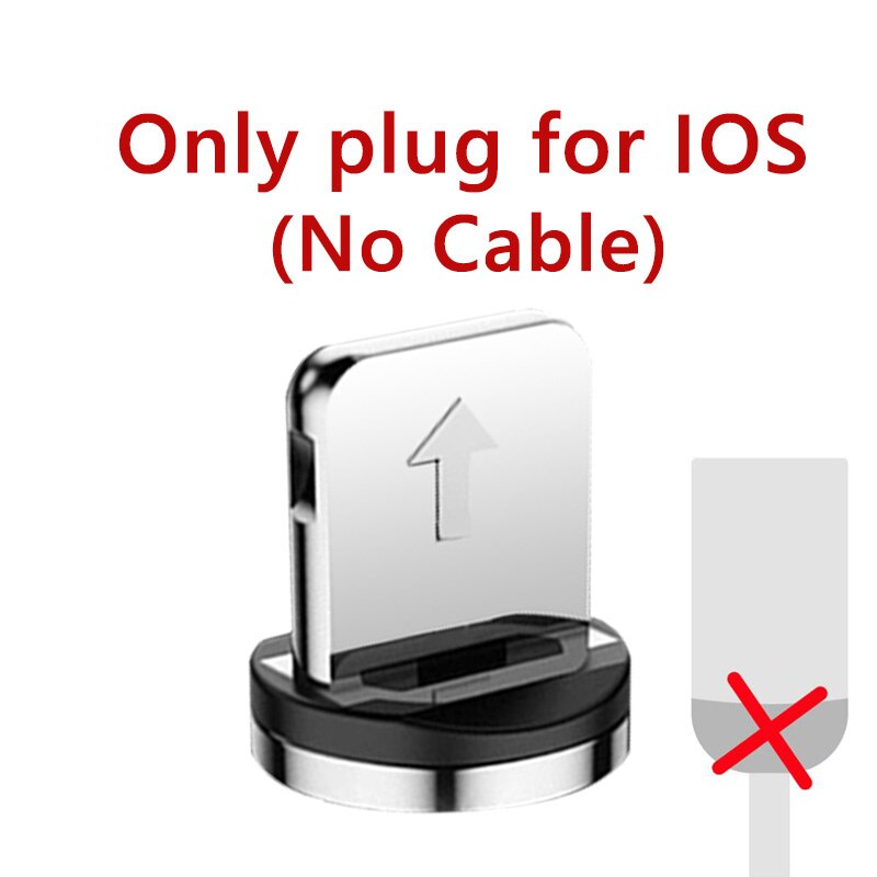 540 roterende magnetkabel hurtiglader magnetlader mikro usb type c kabel mobiltelefon ledning til iphone xiaomi samsung: 3