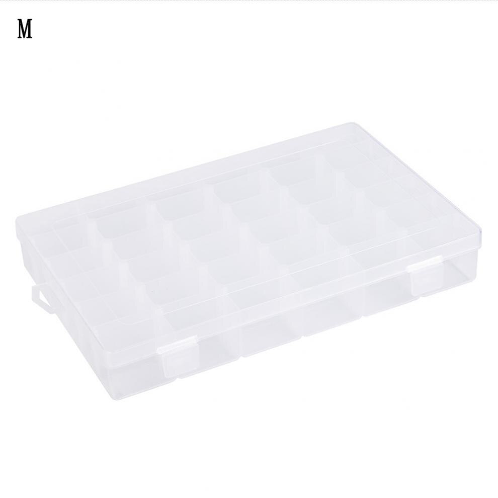 Multi Grid Fishing Tackle Box 3 Size for Fishing Hooks Swivel Ring Lures and Accessories Storage Case: M