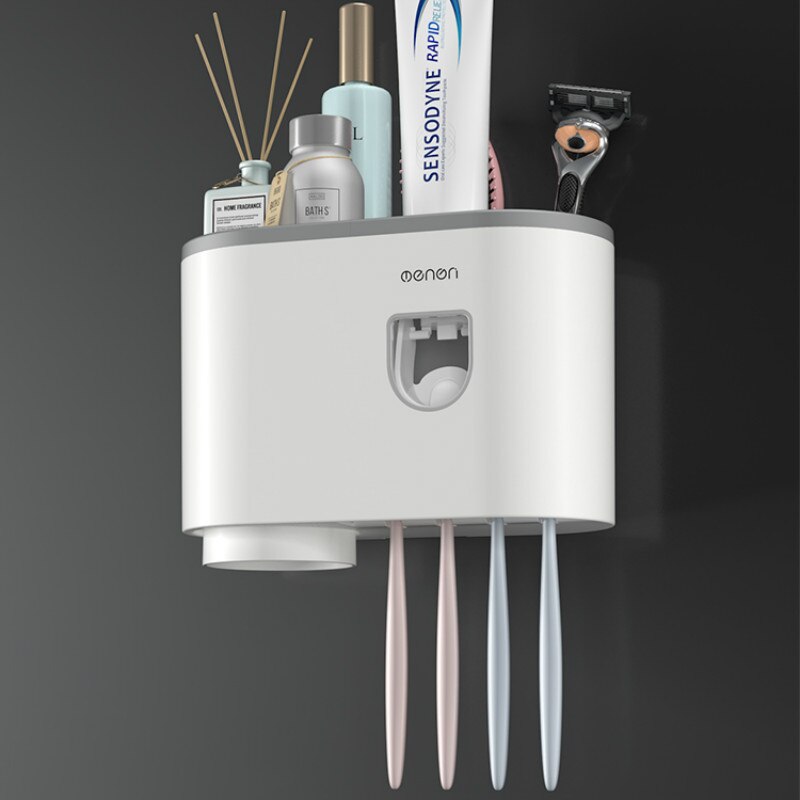 Tandborstställ vägg-typ stämpelfri munvattenkopp borstkopp väggmonterad badrum väggmonterad sug dental set  lb72514