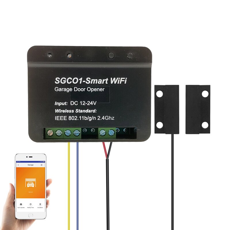 Smart wifi garageportåbner modtager controller mobil app trådløs fjernbetjeningsmodul til sving skydedør døråbner