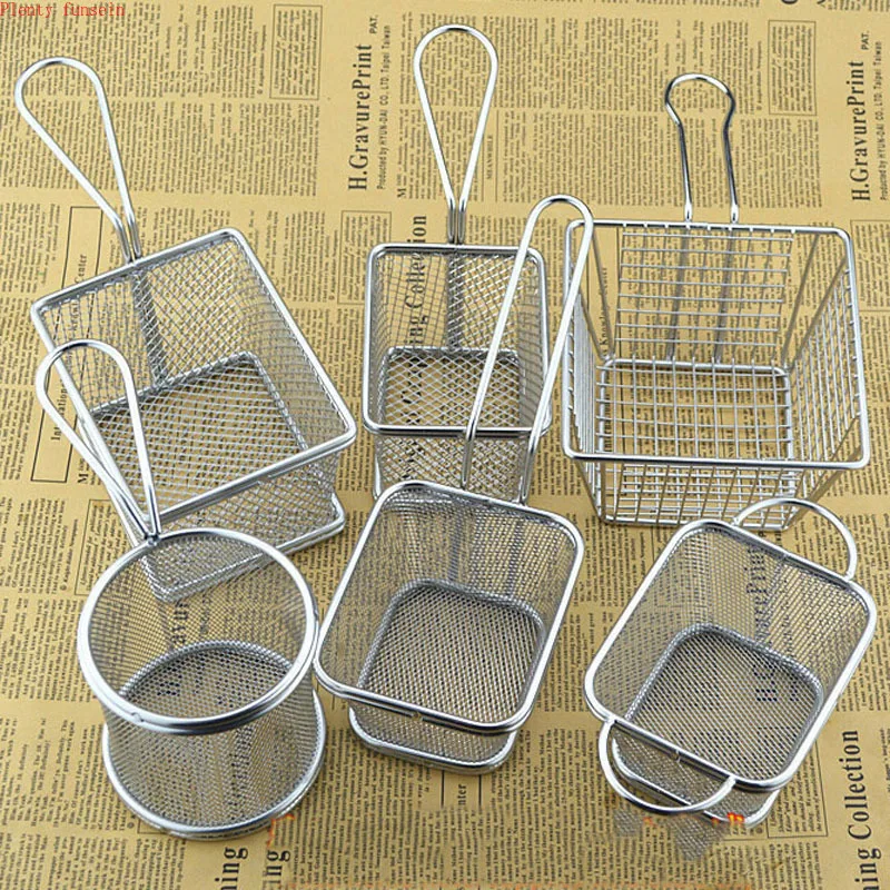 Mini Cesta De Fritação De Aço Inoxidável, Pequena Cesta De Fritação, Tela De Filtro, Lanche Comercial, Dim sum, Quadro De Cesta