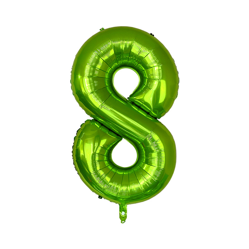 40 Inch Grote Folie Licht Fruit Groen Nummer 1 2 3 Ballonnen Anniversary Birthday Party Decoraties Kids Digit Globos Decor ballon