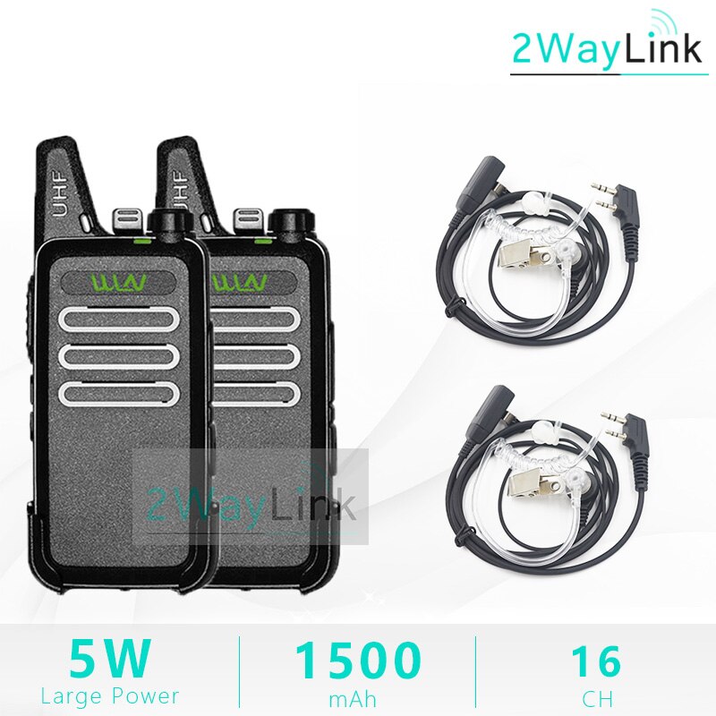 2 stücke WLN KD-C1 Mini Radio 5W Walkie Talkie UHF Zwei Funkgeräte RT22 ZT-X6 Handliche Mini 5W ham Radio KD-C2 Upgrade Version Billig Heißer: 2Black-2Acoustic