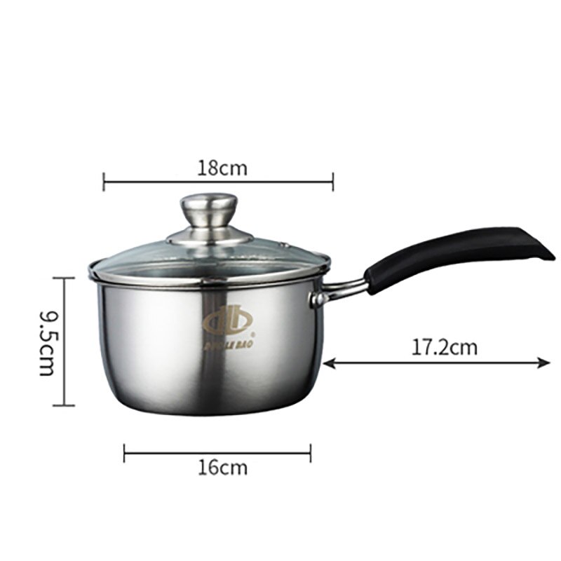 Stainless steel small milk pot, mini soup pot, porridge and instant noodle milk pot, induction cooker, gas universal: C