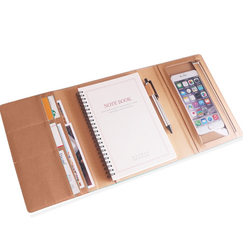 Agenda  a5 bogomslag forretningsplanlægger med lås dagbog notesbog kontor løsbladet multifunktions rejsebog