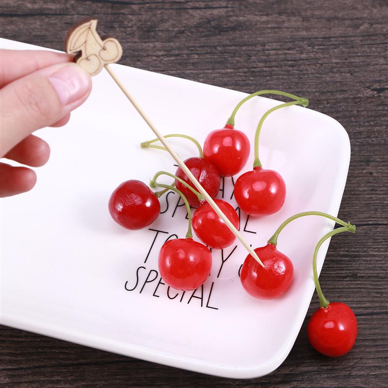 100pcs Disposable Food Picks Beverage Cocktail Picks Toothpicks for Wedding Barbecue Birthday