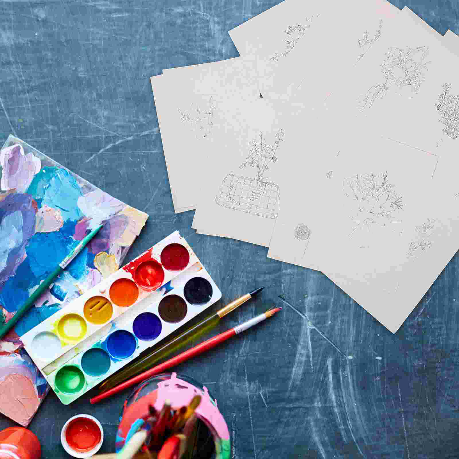 Flower Themed Coloring Book Drawing Book Portable Graffiti Book