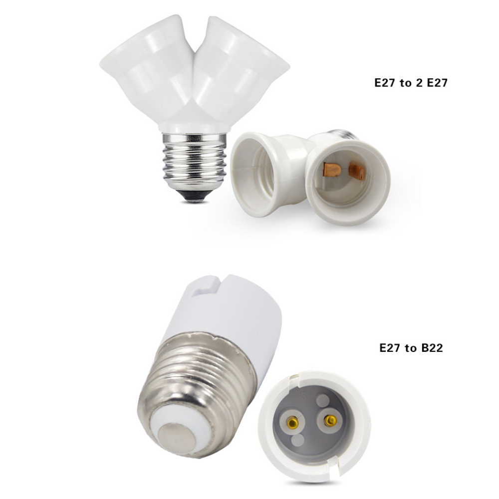Support de base de lampe d'ampoule LED, arrang, pendentif, plafonnier, adaptateur de douille, accessoires d'éclairage, E14, E12, GU10, G9, B22, MR16, GU24
