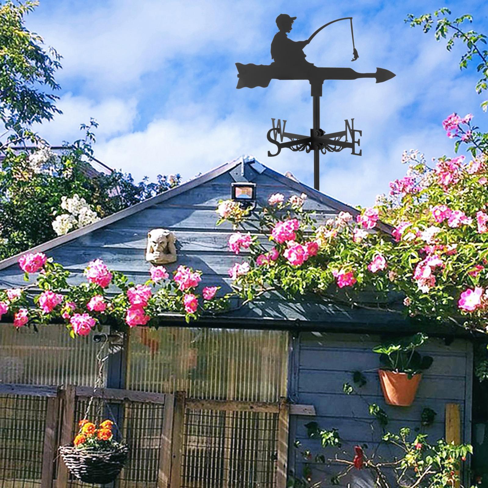 Boerderij Rvs Thuis Weer Vane Wind Richting Indicator,Metalen Vaan Met Dier Ornament Windvaan Weathercock Decoratie Outdoor Schuren Ijzeren Yard Daken